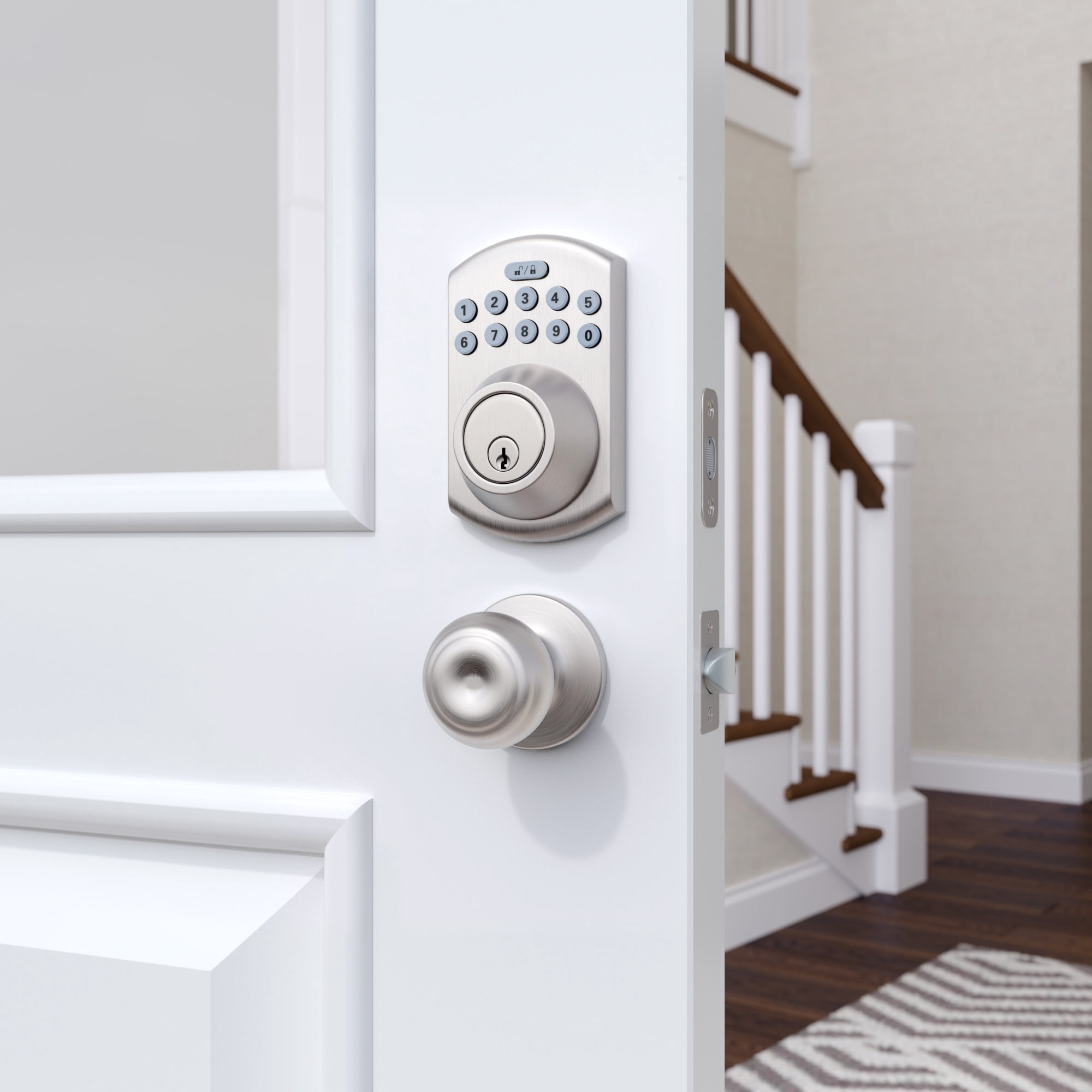 Miseno Mlk4050 Druid Ridged Ball Passage Door Knob Set - Black