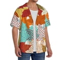 thumbnail image 2 of PAYOHTO Fall Maple Leaves Mens Hawaiian Casual Short-sleeved Shirt Tropical Summer Beach Button Down Shirts, 2 of 7