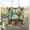 thumbnail image 5 of Christmas Ornament under $5! Yannianjz Vintage Sewing Machine Acrylic Suncatcher Stained Glass Effect Window Car Hanging Christmas Ornament Indoor Outdoor Decor Sun Catcher Panel for Sewing Lover, 5 of 6