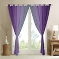 thumbnail image 4 of Purple and Grey Curtains for Bedroom,Rainbow Ombre 30%-50% Blackout Curtains Aesthetic Living Room Decor,Gradient Colorful Curtains & Drapes Abstract Window Curtain 2 Panels 42"Wx63"L, 4 of 6