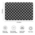 thumbnail image 3 of Gray and Black Checkered Pattern Bathroom Rugs Mat,Non Slip Microfiber Bathroom Rug,Rubber Backing,Soft Bathroom Mats for Bathroom Floor,Tub and Shower,17x27in(43x68cm), 3 of 5