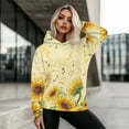 thumbnail image 5 of SCRAWLGOD Music Sunflowers Oversized Graphic Hoodies for Women Plus Size XL Sweaters Long-Sleeve Woman Hoodie Pullover Washable Women's Fashion Hoodies for Daily Life, 5 of 7