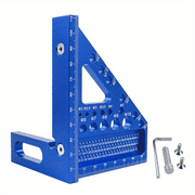 Woodworking Square Protractor Aluminum Alloy 3D Multi-Angle Measuring Ruler