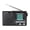 Black, variant on Radio Portable Shortwave Radio Battery Powered, Portable AM/FM Radio, Battery Operated Analog Radio for Home Outdoor Strong Reception - Silver