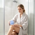 thumbnail image 5 of 1 Pc Silicone Body Scrubber Gentle Exfoliating Brush on Sensitive Skin Soft Shower Scrubber for Body, Hygienic Silicone Loofah Bathroom Essentials Brush for Women, Men, 3.93 Inch, Light Blue, 5 of 6