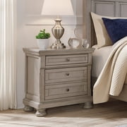 Signature Design by Ashley Lettner 2 Drawer Nightstand, Light Gray