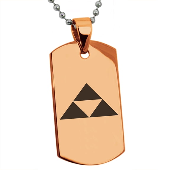 Stainless Steel Houjou Samurai Crest Engraved Dog Tag Pendant Necklace