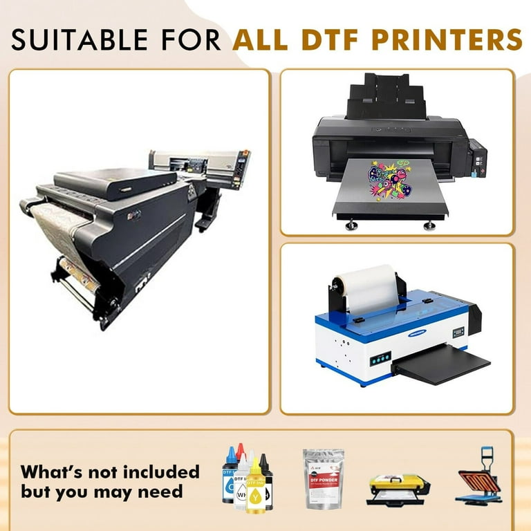 CALCA A3+ DTF Film 13 x 19 100 Sheets Direct to Film DTF Transfer Film  PET Heat Transfer Paper Double Sided Hot Peel