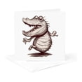 thumbnail image 5 of 3drose, Cool Funny Cute Alligator Dancing Gator Nature Satire, 12 Greeting Cards with Envelopes, 5 of 7