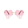 thumbnail image 2 of Harpily Women Sunglasses Retro Heart Shaped Frameless Alloy Resin UV Protection Glasses for Outdoor Casual Wear, 2 of 2