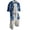 Blue, variant on Men's Suits Casual Beach Style Short Sleeved Printed Suit for Everyday Comfort and Modern Vibe