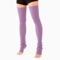 thumbnail image 6 of Mineart Women Y2K Open Toe Knit Leg Warmers for Women Slouchy Thigh High Ribbed Boot Cuffs for Ballet Dance Daily Outfit, 6 of 6