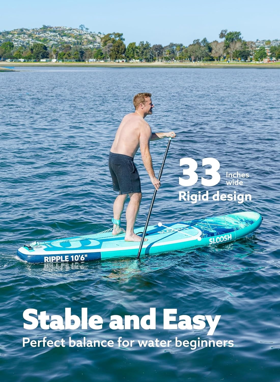 SLOOSH Inflatable Ultra-Light Stand Up Paddle Board for All Skill Levels with Premium SUP Paddleboard Accessories,Non-Slip Comfort Deck for Youth & Adults