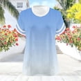 thumbnail image 5 of gakvbuo Women'S Plus Size Tunic Tops Oversized V-Neck Short Sleeve Color Blocks Summer Shirt Loose Sports T-Shirt, 5 of 8
