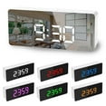 thumbnail image 2 of Led Wecker Digital Usb Alarmwecker Funk Uhr Schlummerfunktion Tischuhr Spiegel, 2 of 6