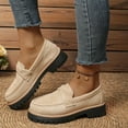 thumbnail image 2 of YLYL Women's Penny Loafers Chunky Heel Lug Sole Slip on Classic Casual Business Work Office Shoes, 2 of 9