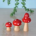 thumbnail image 4 of Mini hongo artificial tallado en madera para niñosjuguete educativo (rojo) Ndcxsfigh Nuevos Originales, 4 of 8