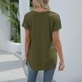 thumbnail image 6 of Women's T-Shirts Top TShirt For Women Short Sleeves Solid Color Outdoor Loose Casual Tshirt Comfortable Fashionable for Everyday Wear, 6 of 6