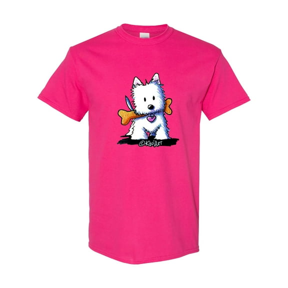 Inktastic Kiniart Westie with Bone T-Shirt