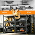 thumbnail image 5 of 3 Sets Heavy Duty 4-Tier Metal Storage Shelving Unit,73"H48"W22.4"D Adjustable Industrial Racks for Garage & Warehouse Organization, 5 of 7
