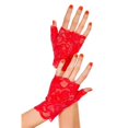 thumbnail image 1 of Lace Fingerless Gloves - Red, 1 of 1