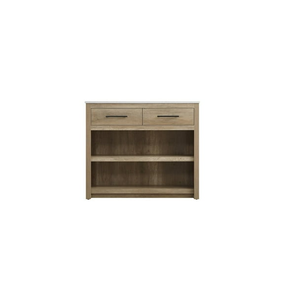 Elegant Kitchen and Bath 42 inch Kitchen Island in Natural Oak