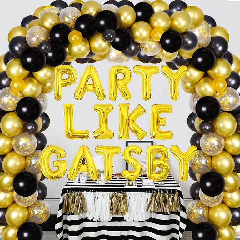Great Choice Products Set Of 17 Party Like Gatsby Balloons Great Gatsby Party  Decoration Roaring 20S Party Balloons Roaring Twenties Decorations Fl…