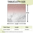 thumbnail image 2 of Pink Glitter White Marble Pattern Square Fitted Tablecloth with Elastic Edge,Square Table Cover,Washable Elastic Table Cover for Home Kitchen Party Decor 34"x34", 2 of 6