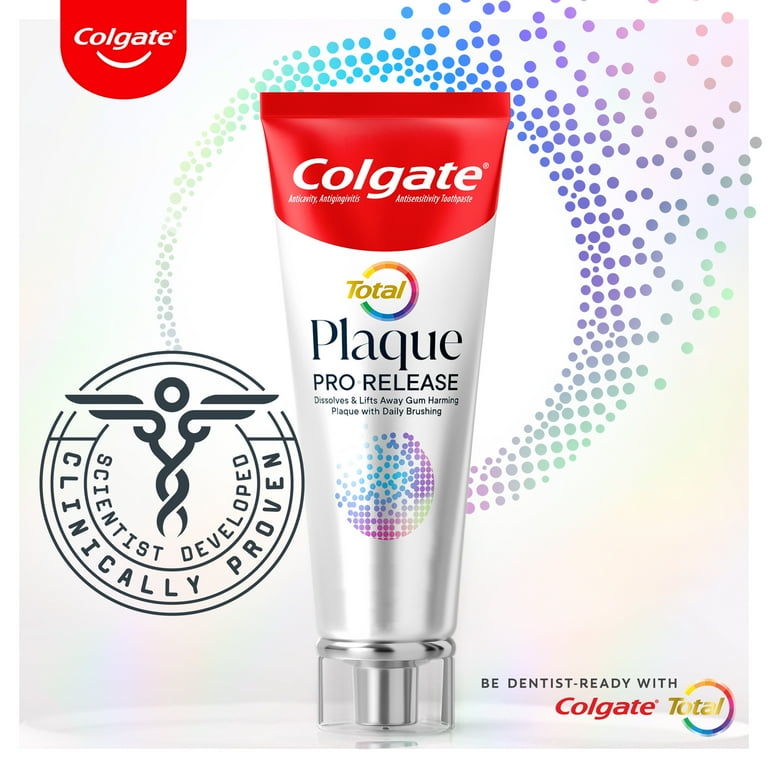 Colgate Total Plaque Pro-Release Whitening Mint Toothpaste - 3 oz