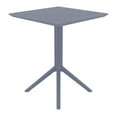 thumbnail image 4 of Compamia Sky Square Folding Table 24 inch Polypropylene Resin with Folding Top, Dark Gray (1 Count), 4 of 8