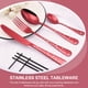 thumbnail image 4 of 1 set Subido de vajilla de acero inoxidable Cuchara de tenedor Cutter Set Cutterware (rojo), 4 of 5