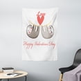 thumbnail image 1 of Sloth Tapestry, Happy Valentines Day Theme Lovely Tropical Animals Girl Romantic, Wall Hanging for Bedroom Living Room Dorm Decor, 40W X 60L Inches, Warm Taupe Vermilion Marigold, by Ambesonne, 1 of 2