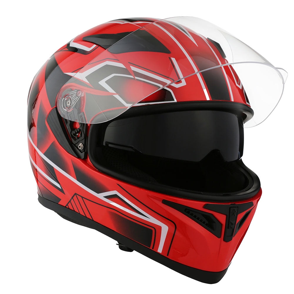 1Storm Motorcycle Full Face Helmet Street Bike Dual Visor/Sun Shield
