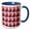 Blue/White, variant on 3drose, Mid-century Pink Kitsch Op Art Christmas Tree Pattern, 11oz Two-tone Green Mug