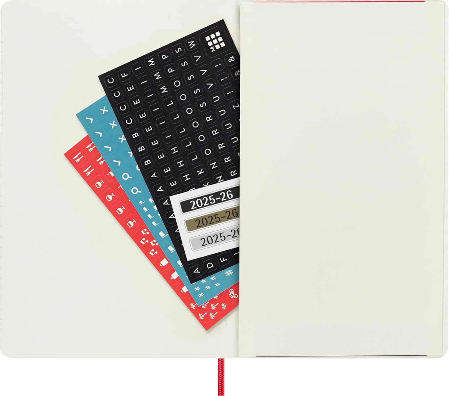 Moleskine Classic 18 Month 2025-2026 Weekly Planner, Soft Cover, Large (5" x 8.25"), Scarlet Red, 208 pages