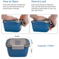 thumbnail image 4 of Salad Lunch Container To Go, 1 Salad Bowls, Salad Dressings Container for Salad Toppings, Snacks, Men, Women - blue, 4 of 6