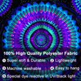 thumbnail image 3 of Mandala Glow in The Dark Tapestry Black Light Bohemian Aesthetic Tapestry UV Reactive Boho Flower Wall Hanging Poster Backdrop for Bedroom Living Room Dorm Decor 59"X51"/150X130cm, 3 of 8