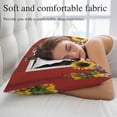 thumbnail image 5 of Cows Sunflowers Pillow Covers King, Spring Botanical Floral Bees Red Barn Soft Brushed Microfiber Breathable Throw Pillow Covers, Pillowcase with Zipper for Couch Sofa Bedroom Living Room 20"x36", 5 of 9