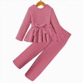 thumbnail image 6 of NOLDARES Toddler Baby Girl Clothes Cute Long Sleeve Sweatshirt Fall Winter Outfits Kids Joggers Pants 2Pcs Soft Set(Hot Pink,9-10 Y), 6 of 6