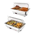 thumbnail image 1 of QinaQin Réchaud Électrique pour Aliments en Acier Inoxydable de Qualité Commerciale avec Contrôle de la Température - Réchaud de Buffet de 9 Pintes, Convient au Service Traiteur, aux Mariages et à Divers Événements, 1 of 7