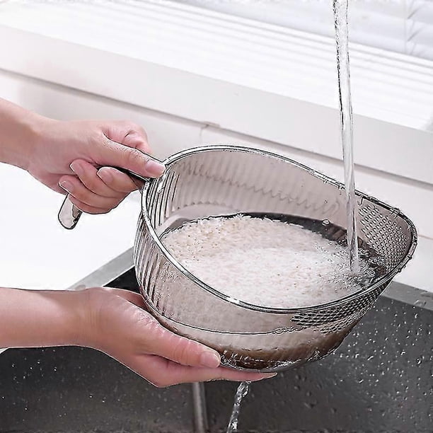 Cesta de drenaje multifuncional, colador de fregadero de cocina, embudo de drenaje para alimentos, recipiente de plástico para escurrir verduras y frutas.