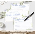 thumbnail image 4 of Tarjetas de consejos y deseos para una boda de Sr. y Sra., azul floral, 4 of 5