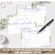 thumbnail image 4 of Tarjetas de consejos y deseos para una boda de Sr. y Sra., azul floral, 4 of 5