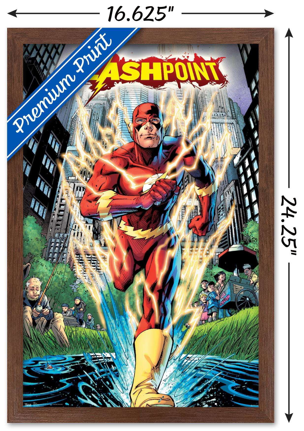 DC Comics - The Flash - Flashpoint Wall Poster, 14.725" x 22.375", Framed
