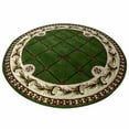thumbnail image 4 of Rugsotic Carpets Hand Tufted Wool Eco-Friendly Area Rugs - 5'6''x5'6'', Round, Green White, Modern Contemporary Design, High Pile Handmade Anti Skid Rugs for Living Room, Bed Room (K04039), 4 of 5