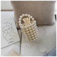 thumbnail image 2 of Bolso de mano con cuentas para mujer, bolso de noche con decoración de perlas y cadena desmontable, 2 of 5