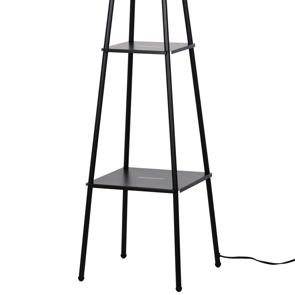 Mainstays 69" Metal Etagere Floor Lamp, Charcoal photo 3