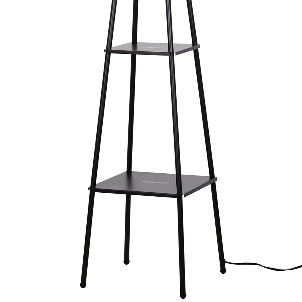 Mainstays 69" Metal Etagere Floor Lamp, Charcoal Finish - image 2 of 8