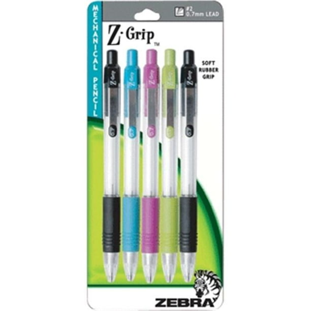 Zebra ZGrip Mechanical Pencil Asst .7mm 5 Pk 52405 Pack Of 6 Walmart
