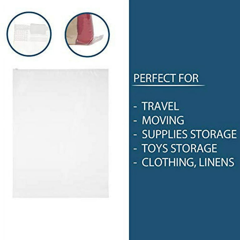 Wholesale 50 Clear Resealable Poly Plastic Shoe Storage Zip Bag For Clothing,  Shirts, Jeans Ideal For Shipping From Prettycase, $5.77
